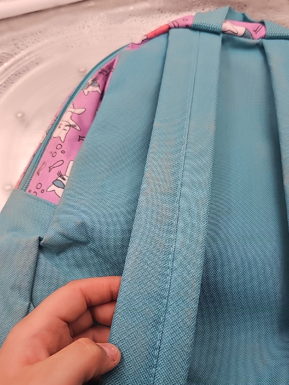 S  Kids Purple And Blue Backpack. - Picture 3 of 5